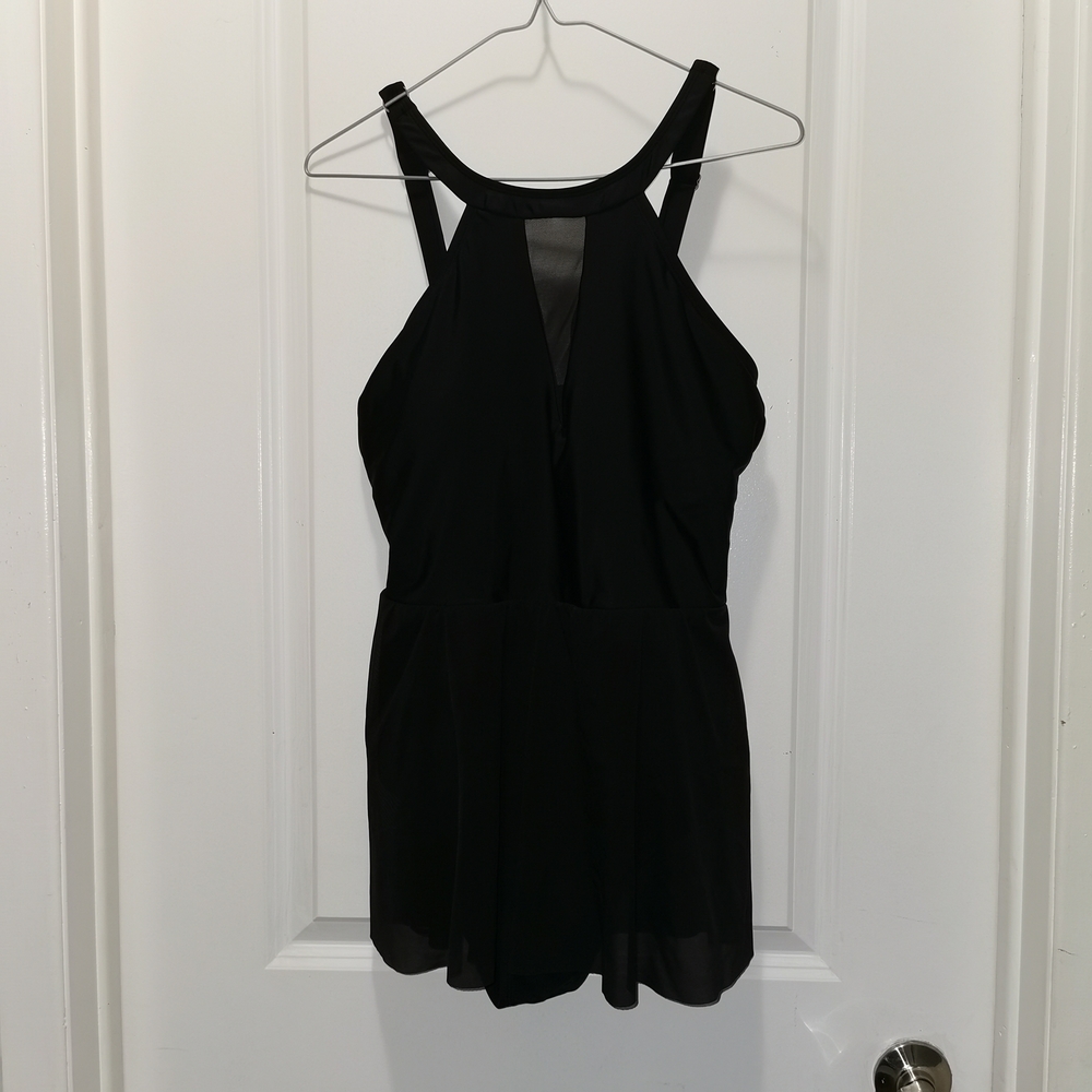 Cupshe Black High-Neck One-Piece Swimsuit
